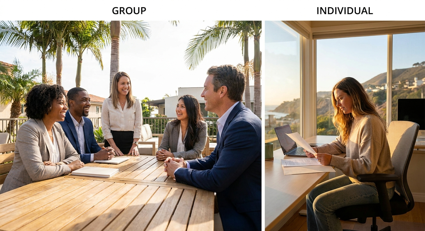 group vs individual life insurance california - California insurance guide